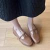 Soft Leather Version~ Age-reducing Girl Pink Small Leather Shoes 2025 Spring New One-button Mary Jane Shoes Low-heeled Single Shoes