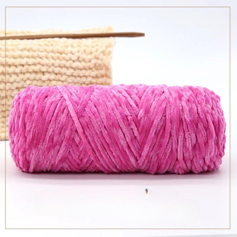 500g Chenille Soft Velvet Yarn Cotton Wool Yarn Crochet Yarn DIY Handmade Scarf Sweater Coat Blankets for Knitting Crafts