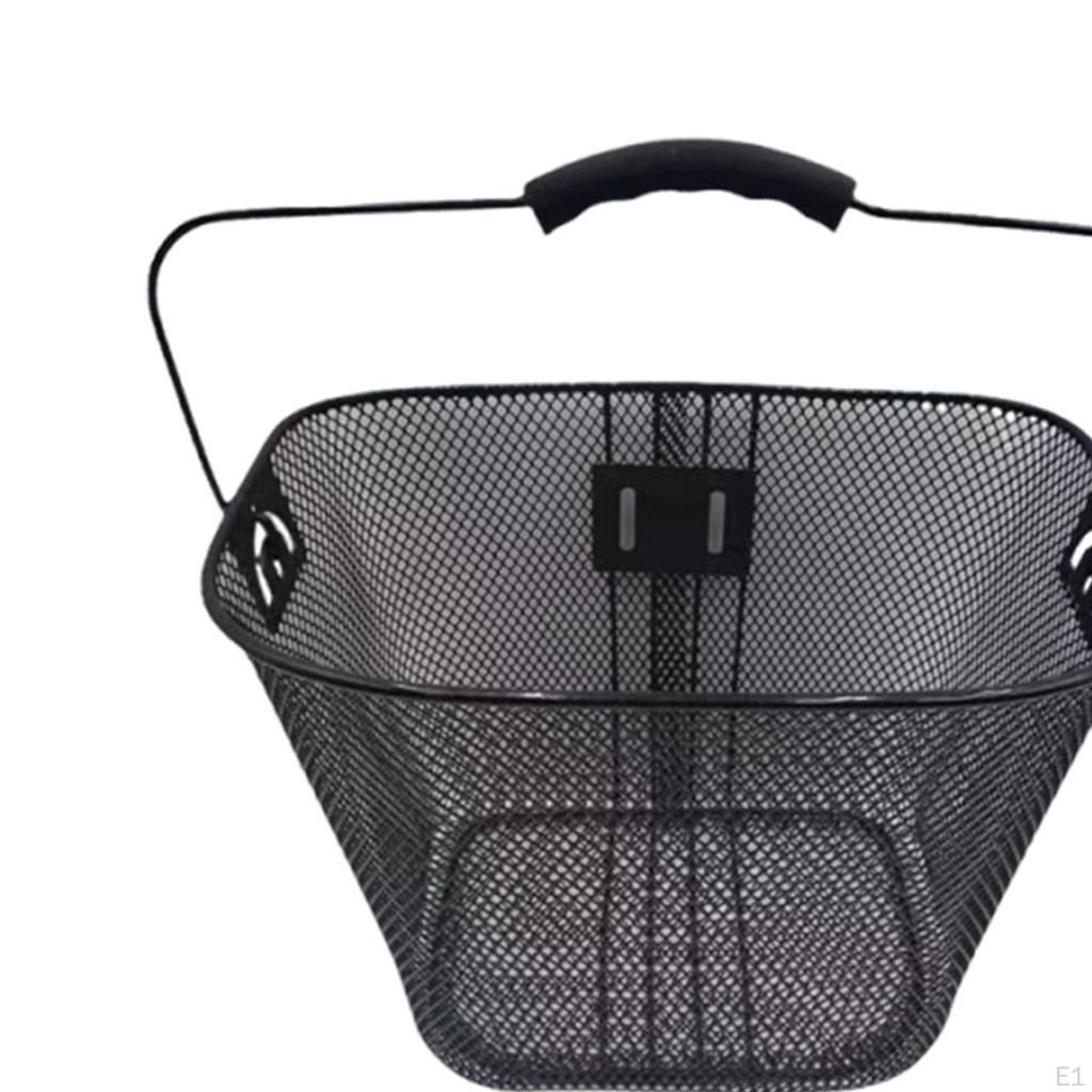 Bike Basket Front Decoration with Handle Bicycle Storage Baskets Cargo Rack for Riding