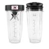 For Ninja Replacement Parts 7 Fins Extractor Blades and 24OZ Ninja Blender Cup with Sealing Lid,for Nutri Ninja Auto IQ