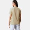 Calvin Klein Letter Embroidered Cotton Breathable Round Neck Pullover Short Sleeve T-Shirt Women Tops Mung-Bean-Yellow J218885_2