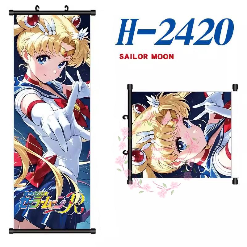 S-Sailor Anime Moon Canvas Scroll Hanging Painting Anime Peripheral Creative Diy Anime Exhibition Wall Painting Poster