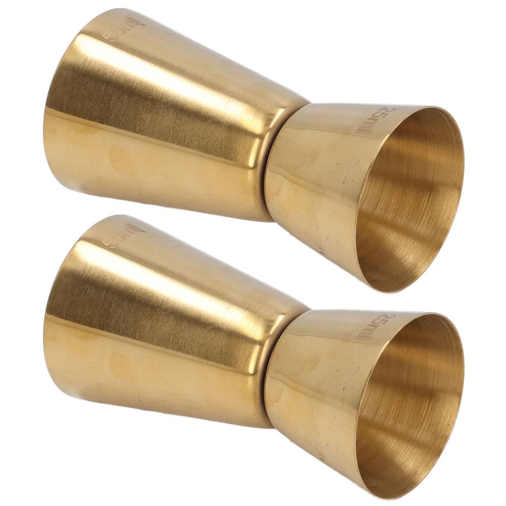 Double Head Cocktail Jigger Stainless Steel Gold Wine Jigger Bar Measuring Cup for Restaurant