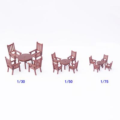 1 Satz Mini Simulations Tisch- und Stuhlmodell Szene Spielzeug Möbelzubehör