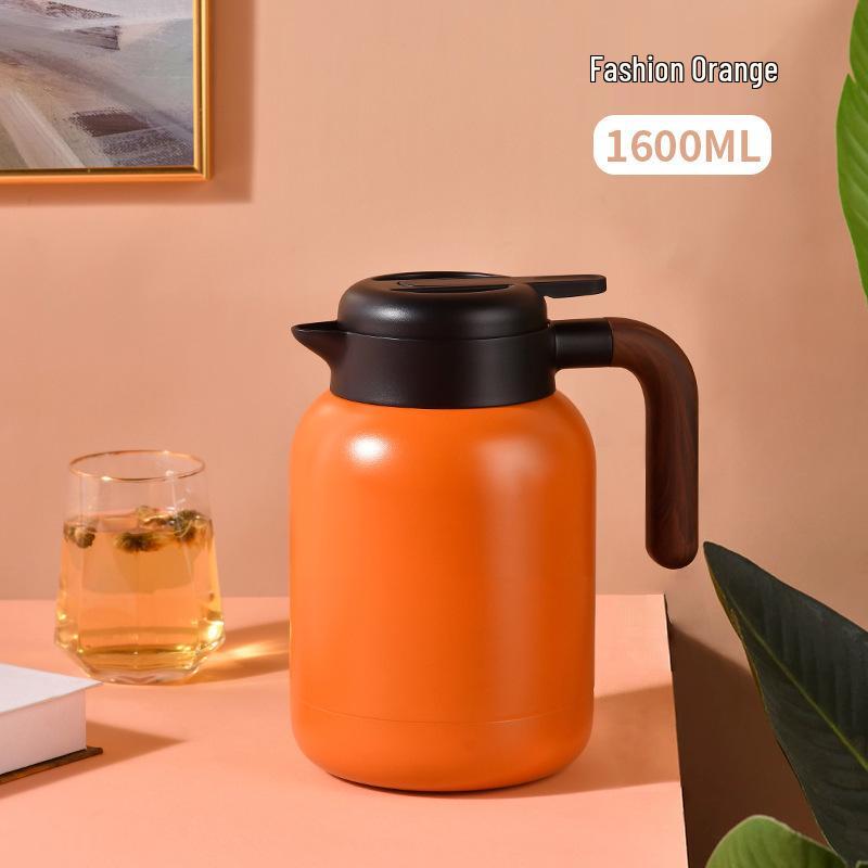 Elegant Portable Thermos with Temperature Display, 316 Stainless Steel, Tea Steeping, Water Separation, Insulated Pot.