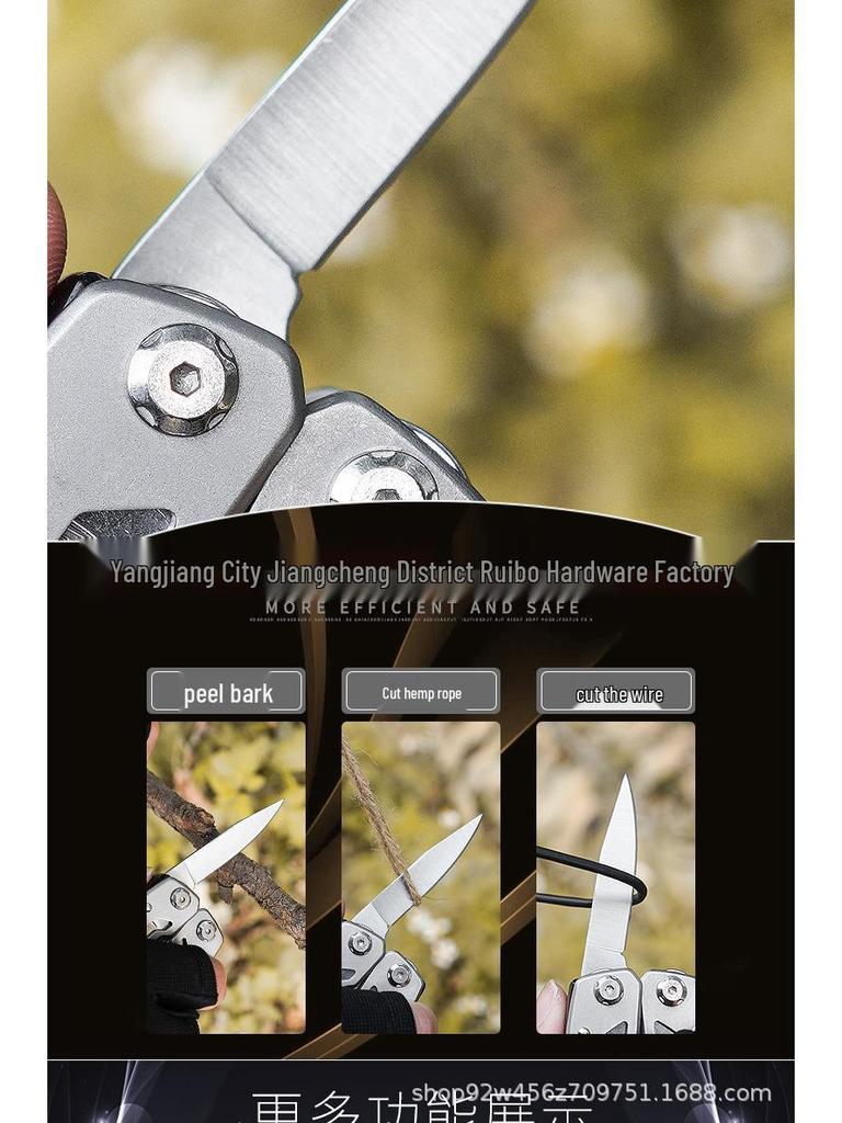 New Multi-Functional Outdoor Tool: Portable Folding Knife with Lock and Pliers, Ideal Gift for Outdoor Enthusiasts