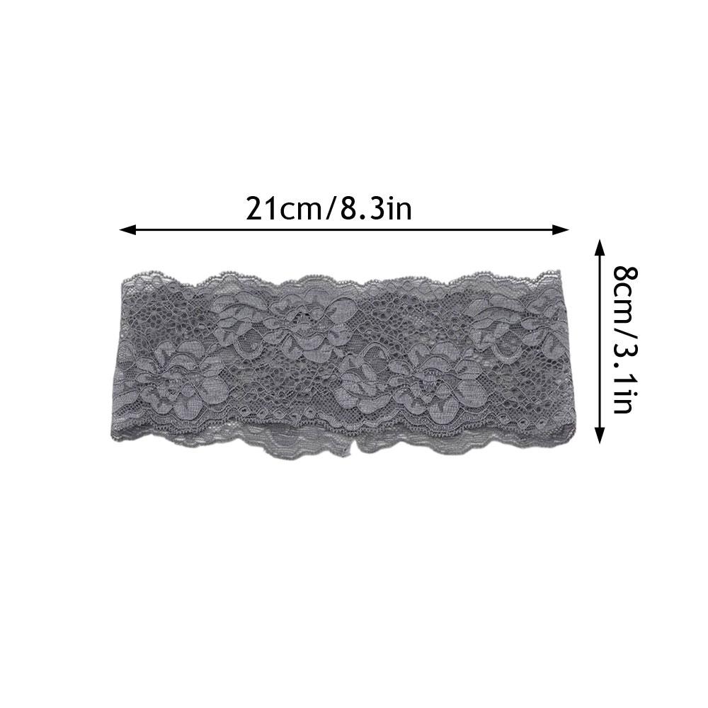 Korean Lace Floral Headbands Sweet Wide Lace Trim Hairband Solid Color Wide Hollow-Out Lightweight Headwrap Elastic Hair Bands