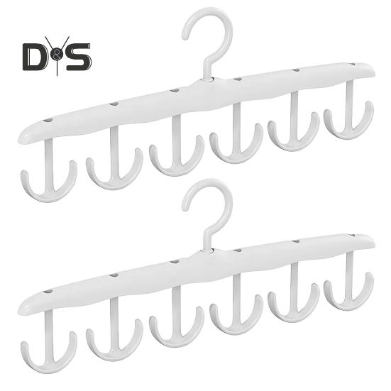 2 шт вешалки с крючками прочные выдерживающие нагрузку многоцелевые для нижнего белья носков ремней галстуков шарфов органайзеров белый 1477₽