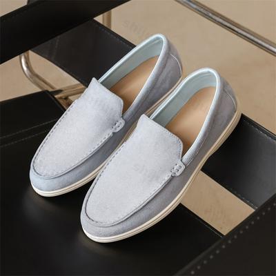 Men Flat Loafers 2025 Frosted Suede Flat Shoes Comfortable Non Slip Loafers Lightweight Trendy Outdoor Casual Shoes