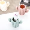 Vasă creativă din plastic pentru cactus, cactus, organizator de depozitare pentru birou, suport pentru creion, recipient pentru articole de birou