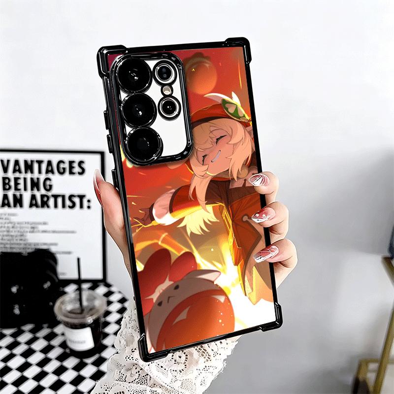 Genshin Impact Klee Plating Phone Case For Samsung Galaxy S24 S25 FE S26 Edge S23 Ultra S22 S21 Plus S20 Anti-Fall Airabag Cover