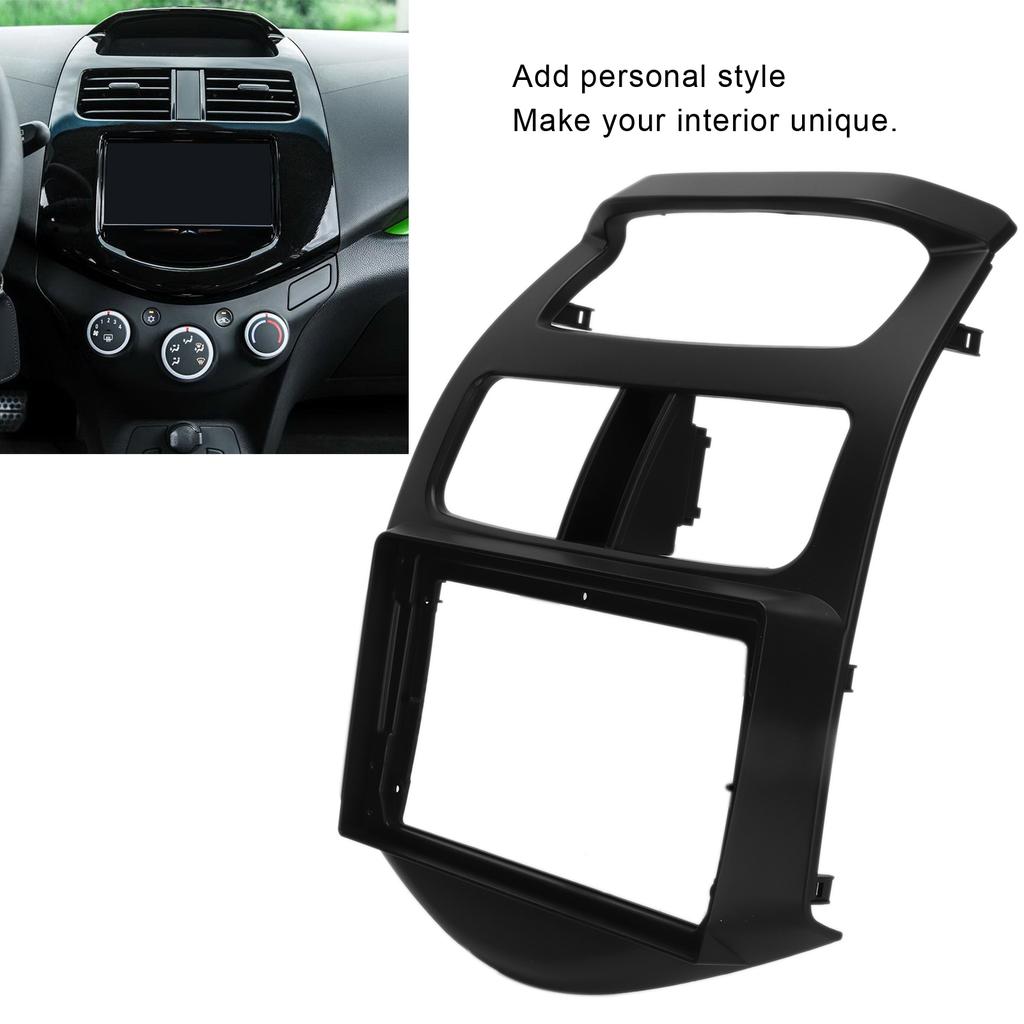 2‑Din Car Stereo Radio Fascia DVD Audio Navigation Panel Frame Replacement for Spark/Beat 2014