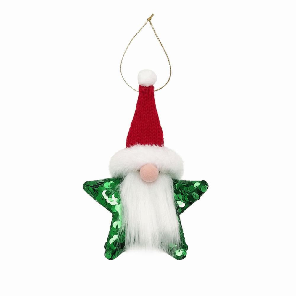 Creative Sequin Star Christmas Pendant DIY Xmas Tree Christmas Decor  Holiday Ornament