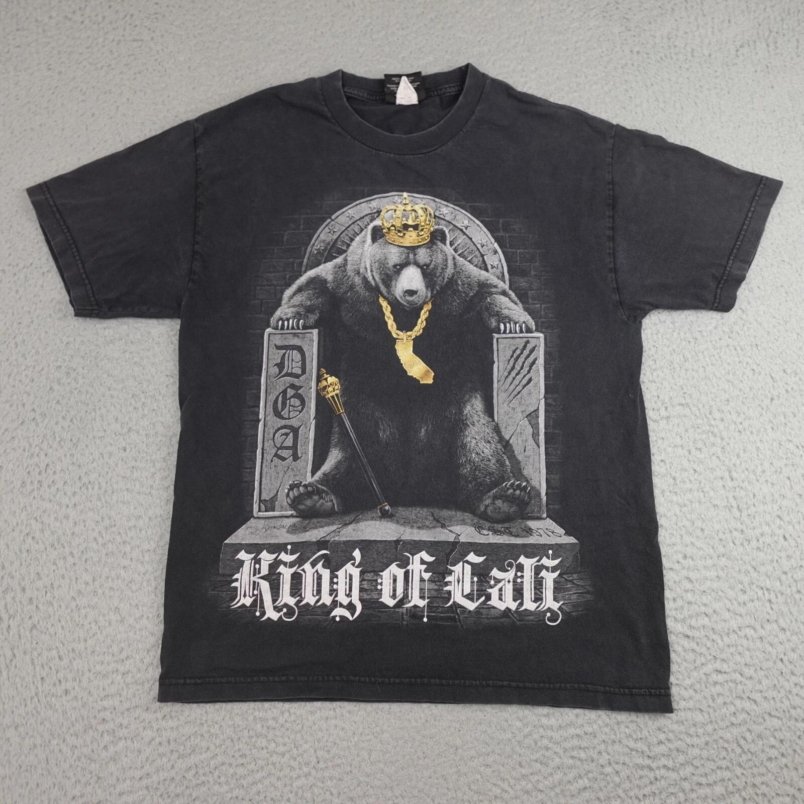 

DGA Shirt Mens Large Black King of Cali California Bear Gangster Skater Y2K 3XL