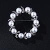 Accessories Simple Atmosphere Pearl Round Ring Tree Leaves Brooch Pins Anti-travelling Silk Scarf Clasp Women's Clothing Accessories