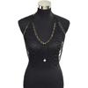 Layered Imitation Pearls Body Chest Chain Handmade Halter Neck Beaded Body Jewelry Tanks Top Vest For Women Beachwear