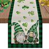 -ky Sham- Table Runner For St Patricks Day Decorations 47 Inch Irish Cover Spring Green Holiday Home Kitchen Centerpiece Decor