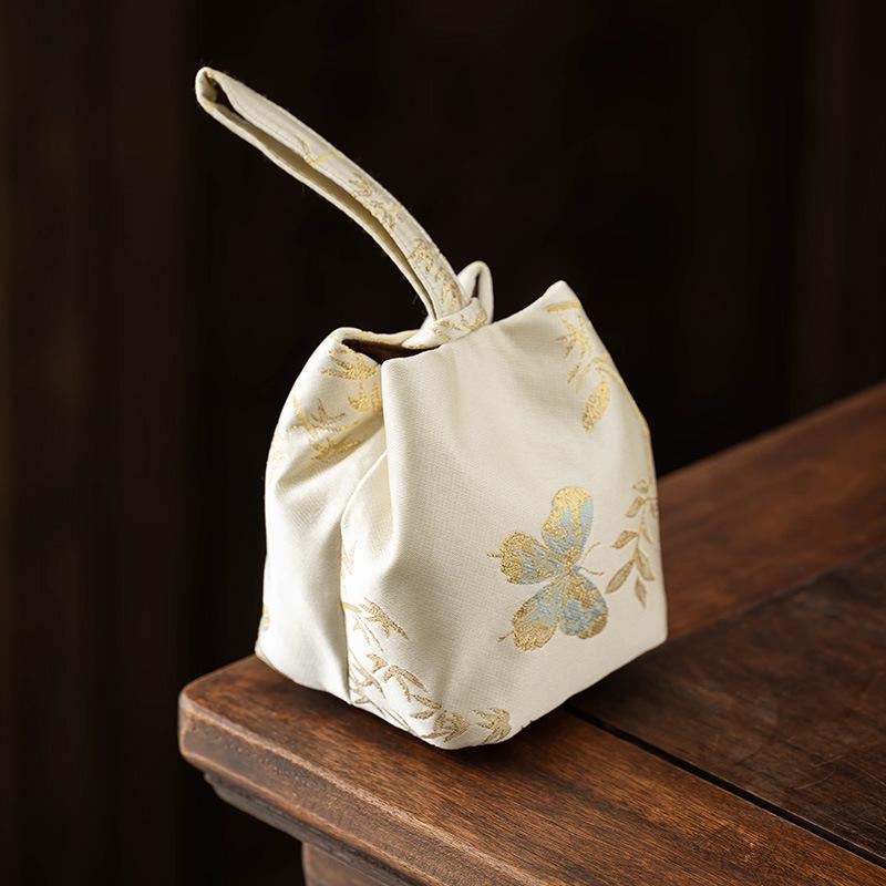 Chinesische Retro-Teetasse Kordelzug Stoffbeutel Reise Tragbare Aufbewahrungstasche Verpackung für Teeset Teekanne Tasche Tee Werkzeug Teegeschirr Neu