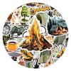 10/30/50pcs Outdoor Camping Hiking Cartoon Stickers Travel Landscape Decals DIY Notebook Journal Notebook Wild Adventure Sticker