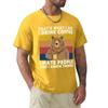 Bear That Is What I Do Drink Coffee Hate People Know Things Vintage T Shirt Harajuku T-shirt 100% Cotton Graphics Tshirt Tops