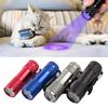 395nm Light 9 LED Ultraviolet Flashlight Detecting Urine Pet Stains Banknotes Anti-counterfeiting Purple Light Detection Pen 1Pc