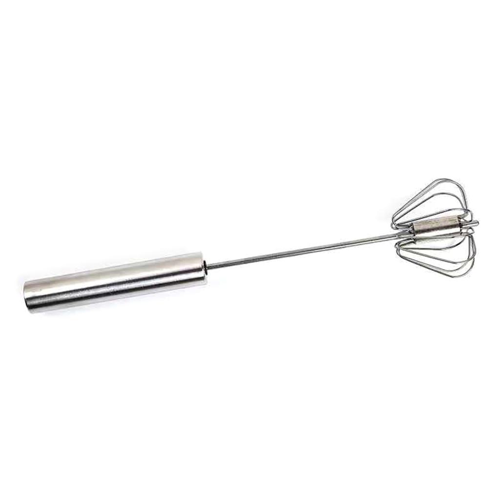 Hand Push Whisk Blender Stainless Steel Egg Beater Semi Automatic Mixer Manual Self Turning Easy Whisk Milk Frother