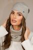 Winterset Mütze mit Schlauchschal Farbe Dunkelbeige Cameo-Narzisse