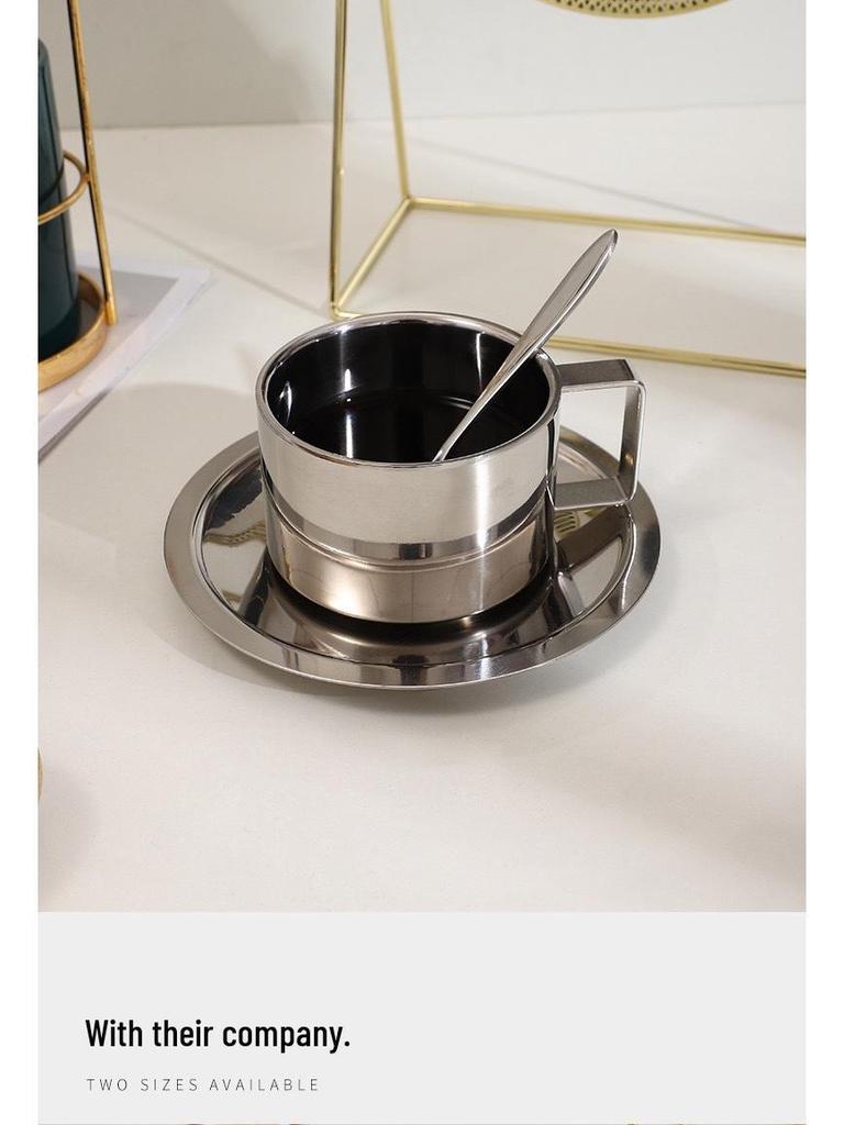 Milan Luxe Stainless Steel Double-Walled Insulated Coffee Mug Set