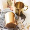 Stainless Steel 304 Copper Plated Mug Double Insulation Belt Handle Gold Coffee Cup Storage