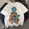 Paw Patrol Birthday Number Tee Shirt Baby Summer Cotton T Shirt Boy Girl Chase Skye Printed Kid Clothes Cartoon Letter Tops Gift