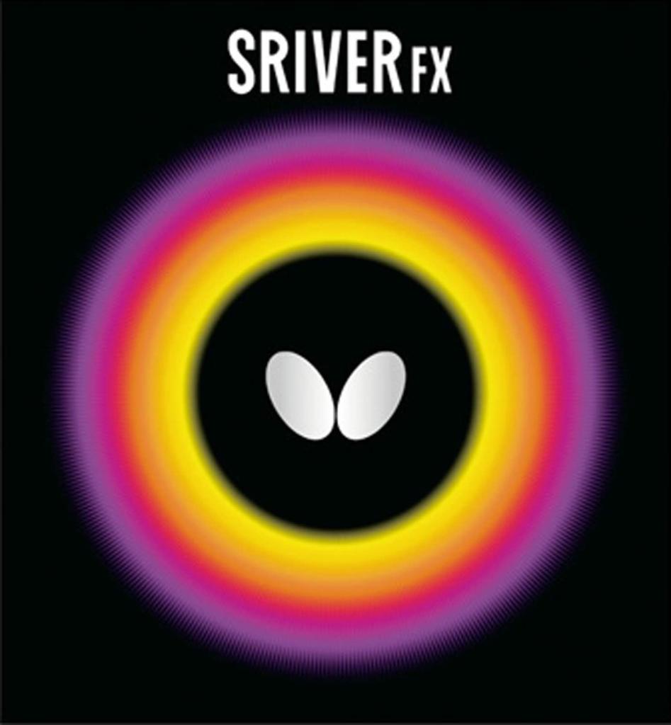 Butterfly Sriver FX 05060 Table Tennis Soft Medium Rubber, Black,