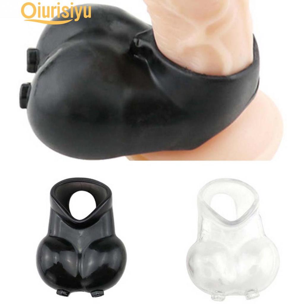 Manchon de pénis réutilisable pour homme, anneau de Scrotum, produit sexuel, retarde l'éjaculation, soins sexuels