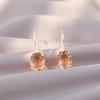 Peach Tourmaline Gemstone 925 Sterling Silver Handcrafted Women Earrings 1.05" EE-173-45
