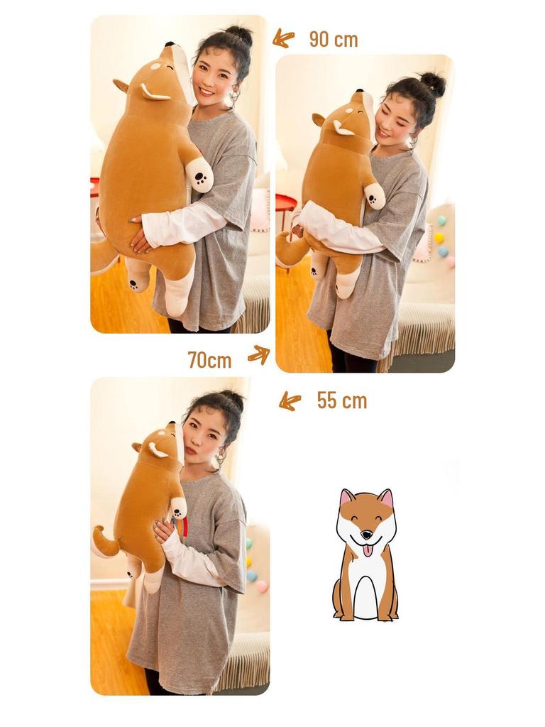 Shiba Inu Plüschkissen: Gemütliches Corgi & Hund Puppen Rückenlehnen Ornament für das Wohnzimmer