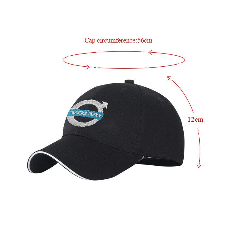 Car Duck Tongue Caps For Volvo 3D Hat Car MOTO GP Racing Baseball Cap Hat Adjustable Casual Trucket Hat Auto Styling Accessories