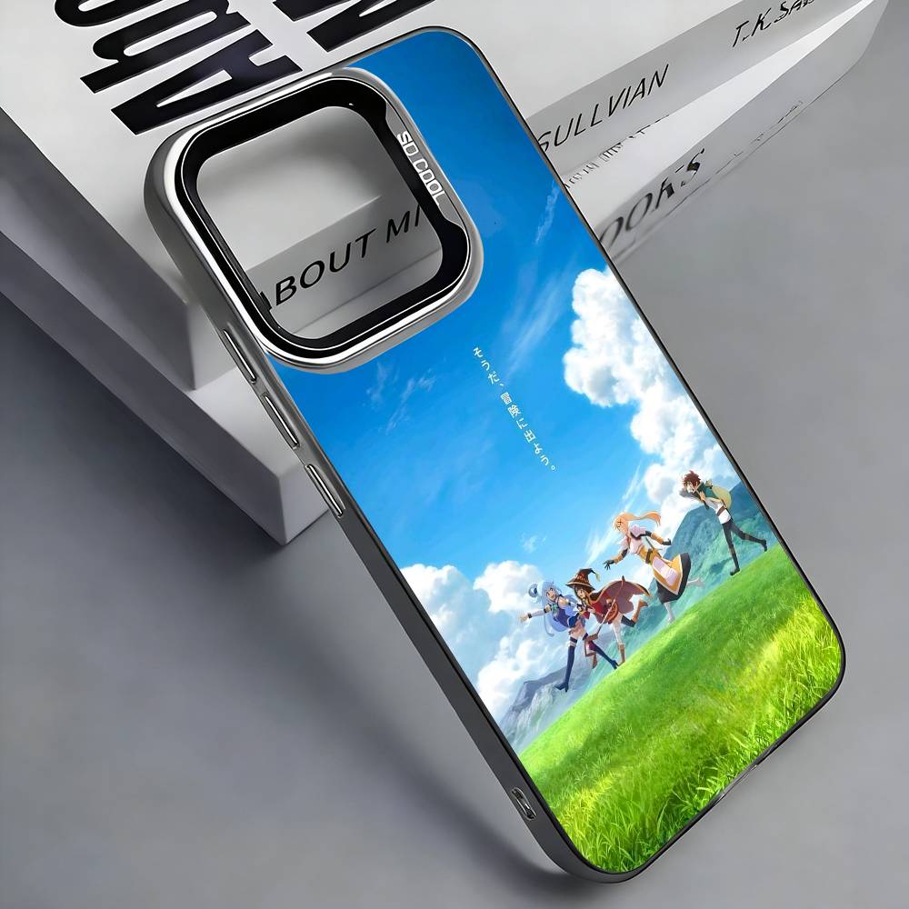 

Kono Subarashii Sekai ni Shukufuku wo Чехол для телефона Для iPhone 17,16,15,14,13,12,11 Plus,Pro Max,Цветной Серебряный Чехол для телефона iPhone15plus