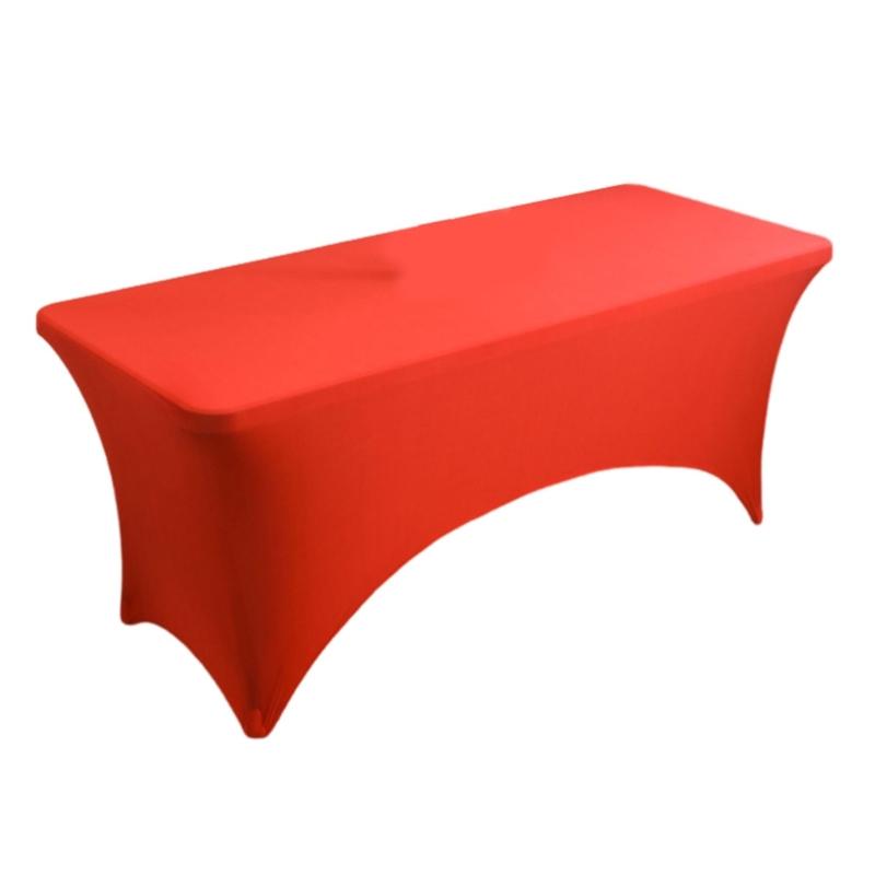 Height Stretch Rectangular Tablecloth Cocktail Table Cover Spandex Table Cloth X3UC
