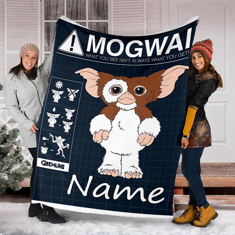 Personalized Custom Name Blanket - Gremlins Print Design,Blanket for Sofa,Bed,Travel,Camping - Soft and Warm, Great Gift