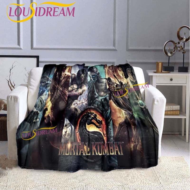 

Mortal Kombat 3D одеяло для кроватей, походов, пикника, толстое одеяло, модное покрывало, флисовое одеяло