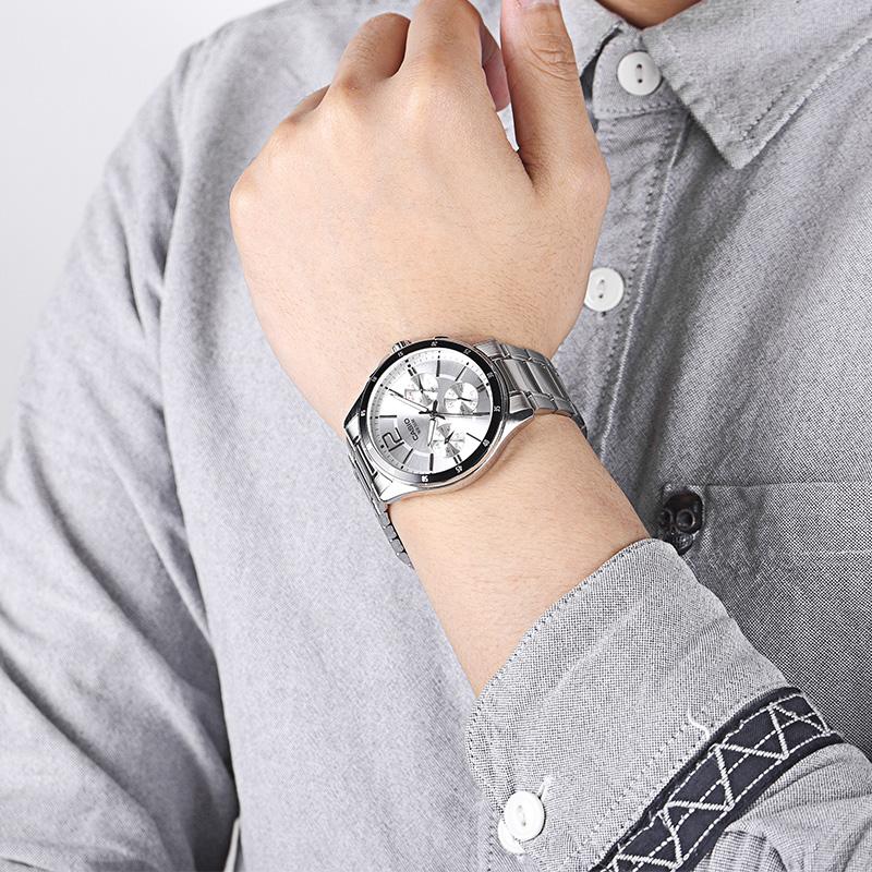 CASIO Men Standard Series 47mm Silver Watch MTP-1374D-7AV MTP-1374D-7AV
