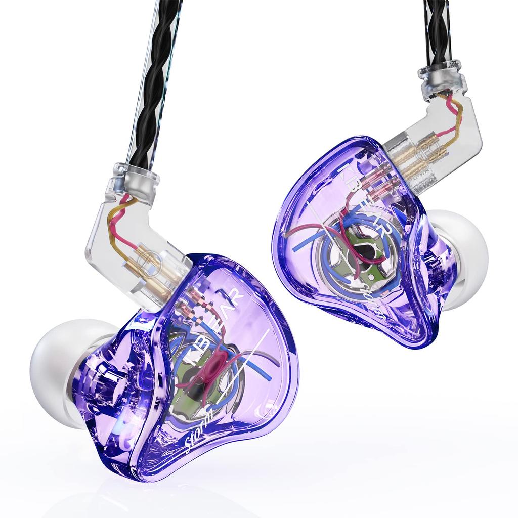 Yinyoo KBEAR Storm Wired In-Ear Noise Cancelling Earphones, PU+PEEK 10mm Dynamic Earbuds, Sound-Isolating, Leak-Proof, HiFi Sound Quality, Monitor