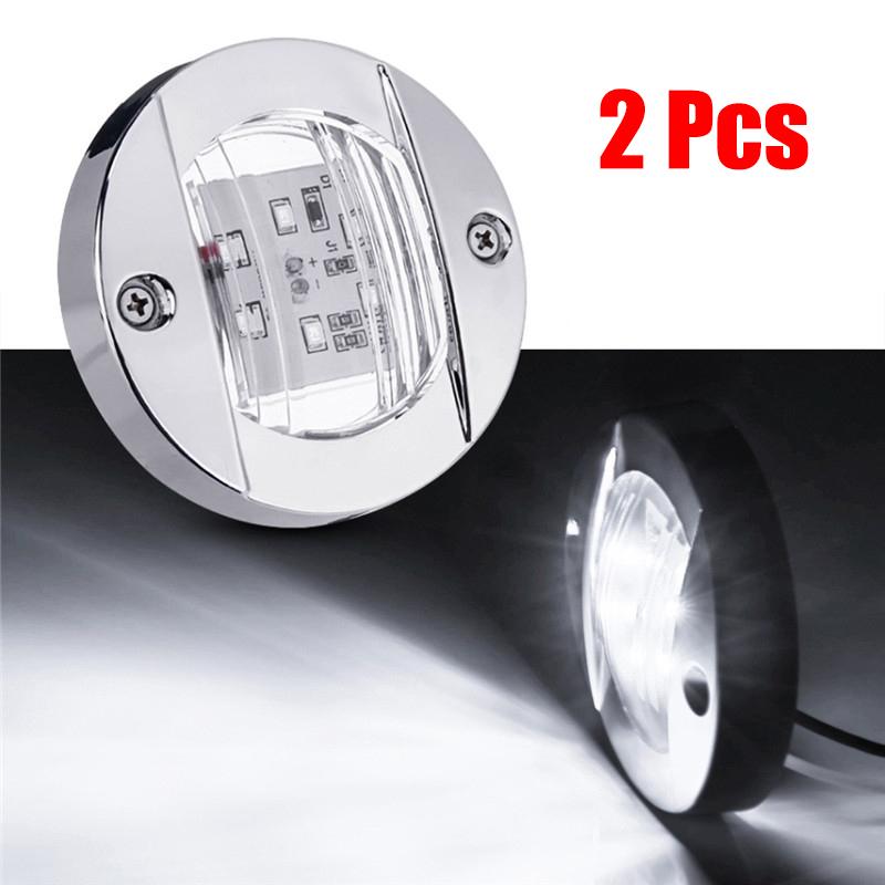 4PCS Boat Marine Lights Navigation Light Waterproof Marker Lamp For Truck RV Yacht Transom Anchor Stern DC 12V 6LED Stern Lamps