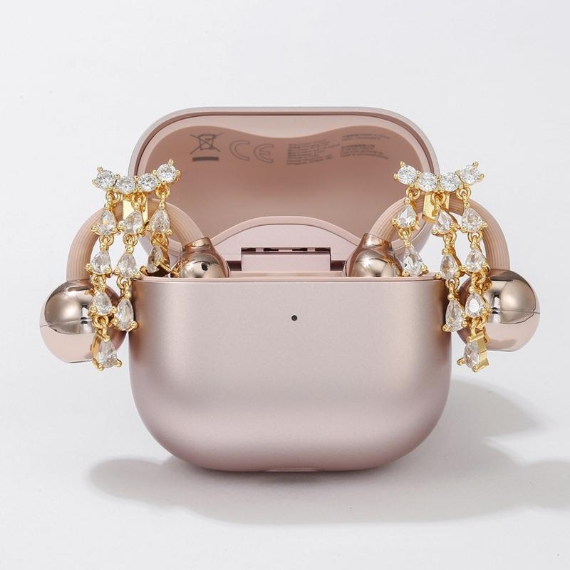 1pair Elegant Tassels Dangle Accessory Ear Clip For Freeclip 1 2 Earphones Clip On Charm With Sparkling Zircon Stones