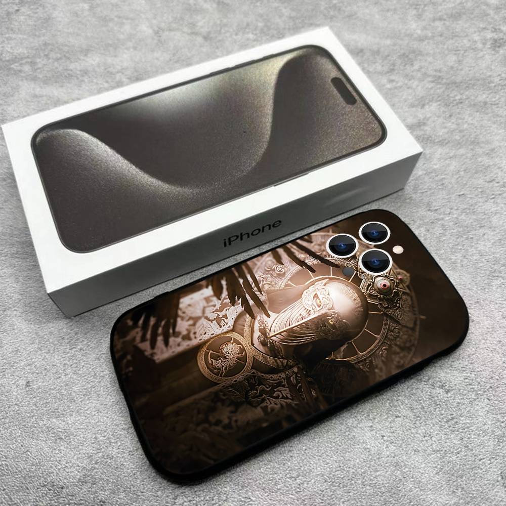 Game R-Resident E-Evil Village Phone Case For iPhone 17,16,15,14,13,12,Pro,Max,Plus,E,SE4,Air,Mini Black Soft Box