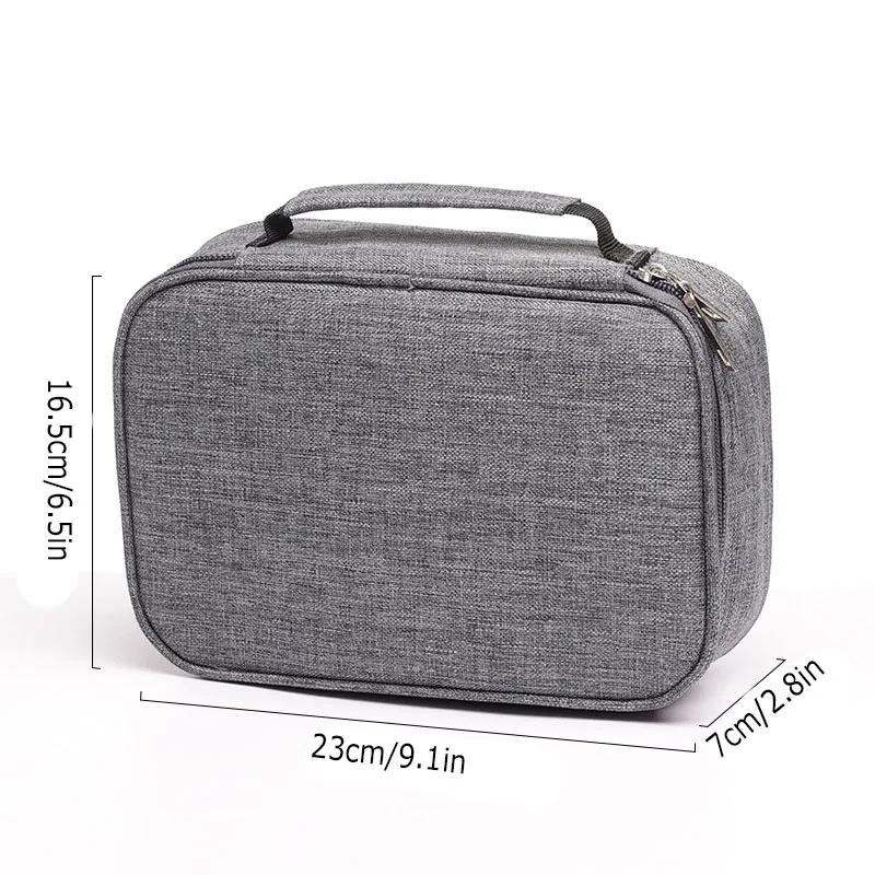 Large Capacity 72 Holes Colored Lead Pencils Storage Bag Black Red Stationery Case Box Holder for School Supplies Student