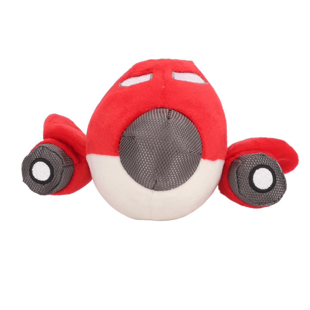 Plush Dog Squeaky Toy Bite Resistant Teeth Grinding Cleaning Interactive Airplane Shape Stuffed Puppy Chewing Toy Red