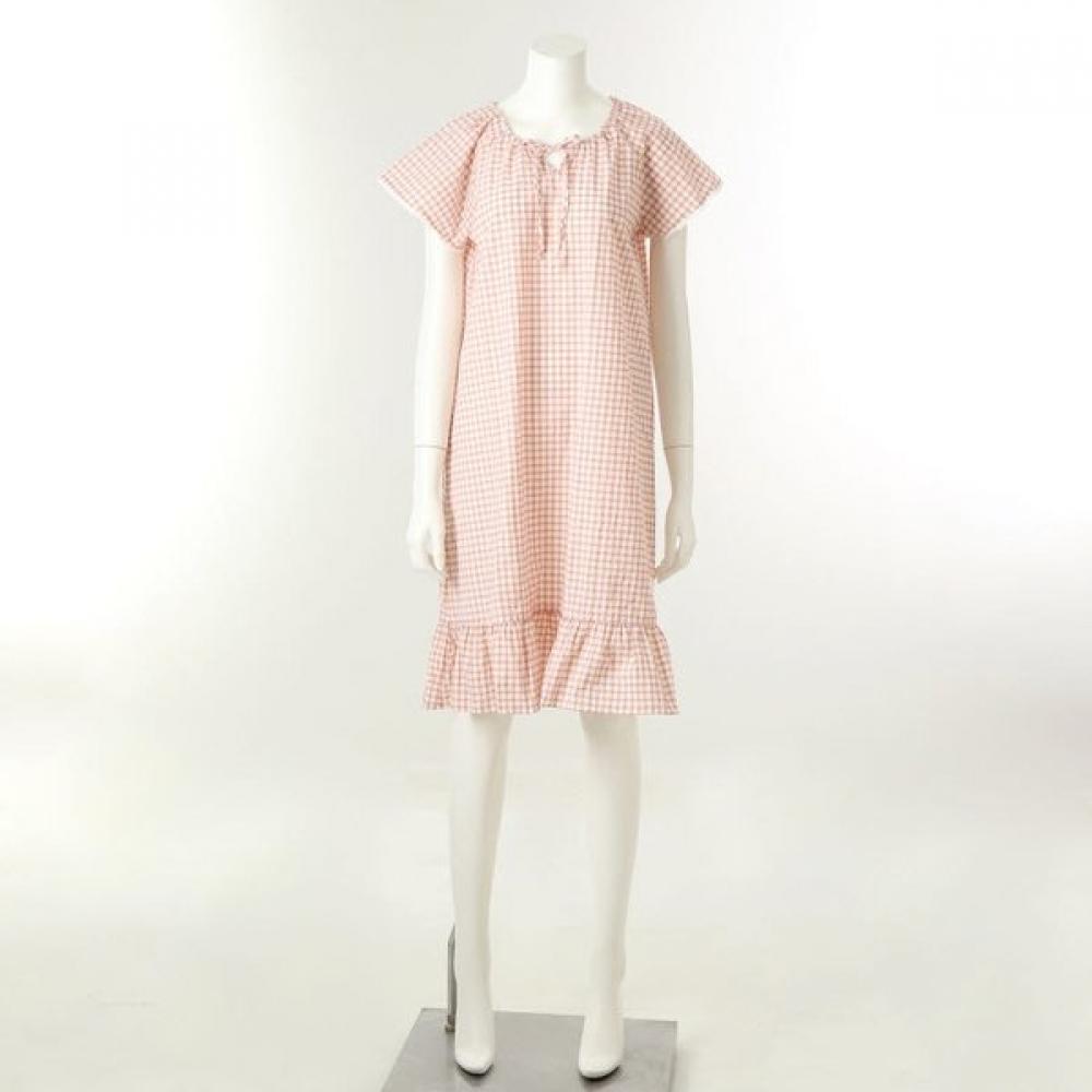 Venus Women S Cotton polyeSter paStel Check dreSS vevS128l