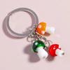Charm Alloy Mushroom Keychain With Handmade Glass Detail Suitable For Any Occasion