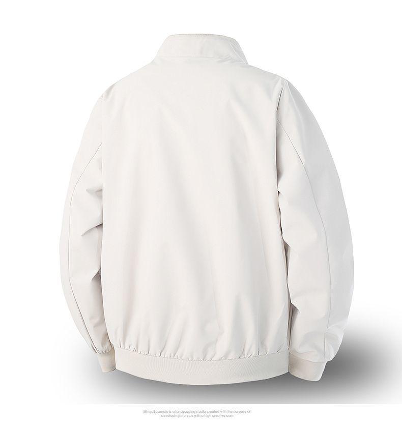 Men's Solid Color Baseball Jacket: Casual, Versatile & Trendy with Stand Collar