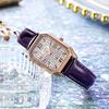 Women'S Light Luxury High-End Star Full Of Diamonds Rectangular Quartz Watch
